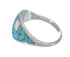 Turquoise Opal Inlay Authentic Sterling Silver Ring Size 6-3/4 RX61774
